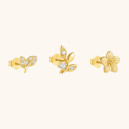 Floral Stud Earrings Set