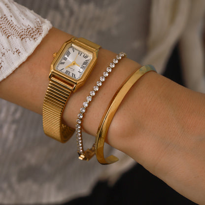 Linéa Edge Cuff Bracelet - Silver