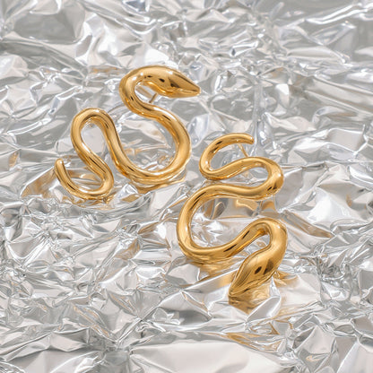 Golden Serpent Earrings