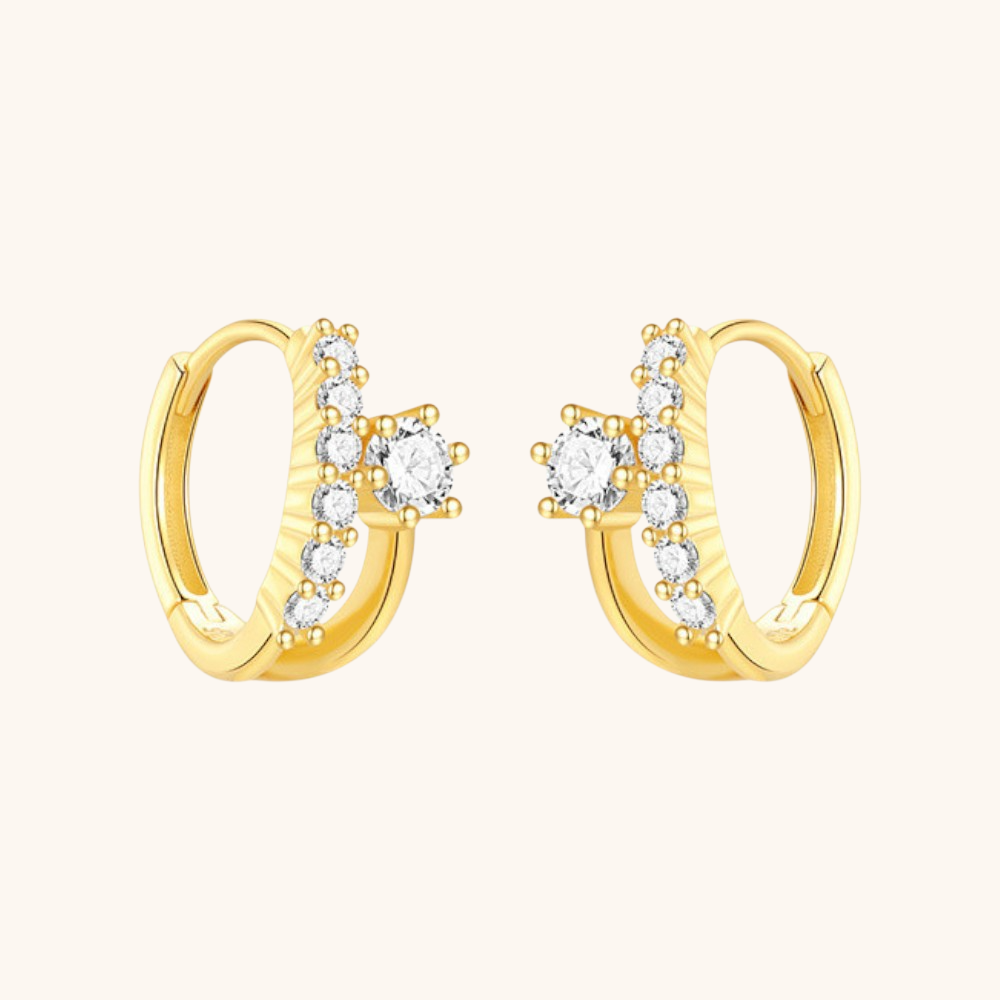 Zirconia Infinity Hoop Earrings