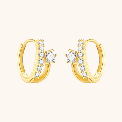 Zirconia Infinity Hoop Earrings