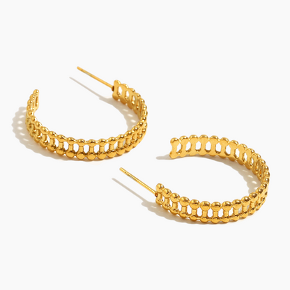Celeste Beaded Hoop Earrings
