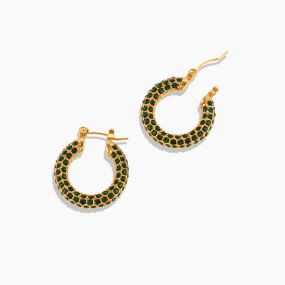Luxe Pavé Hoop Earrings