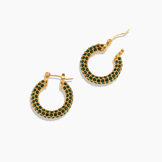 Luxe Pavé Hoop Earrings