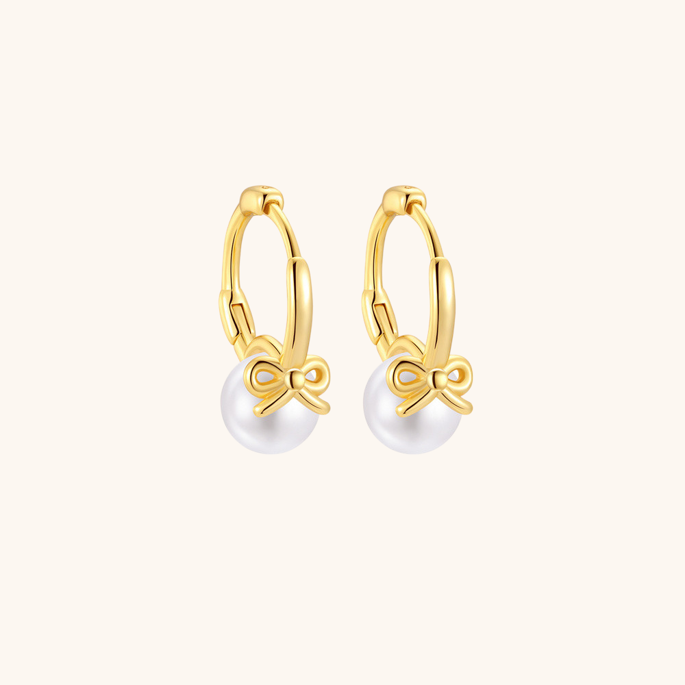 Pearl Bow Earrings