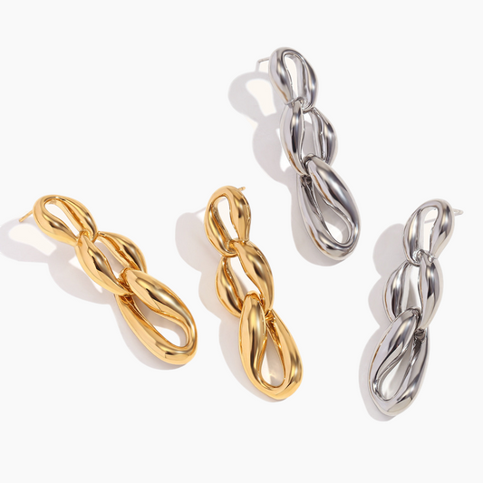 Bold Link Chain Drop Earrings