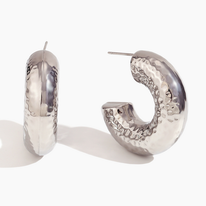 Aurora Textured Hoop Earrings