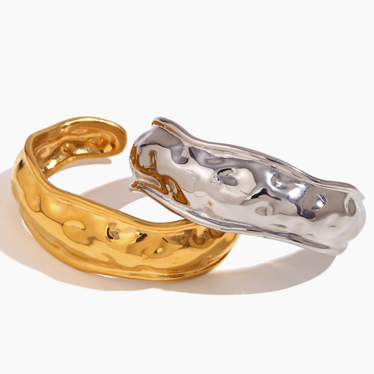 Hammered Texture Cuff Bracelet