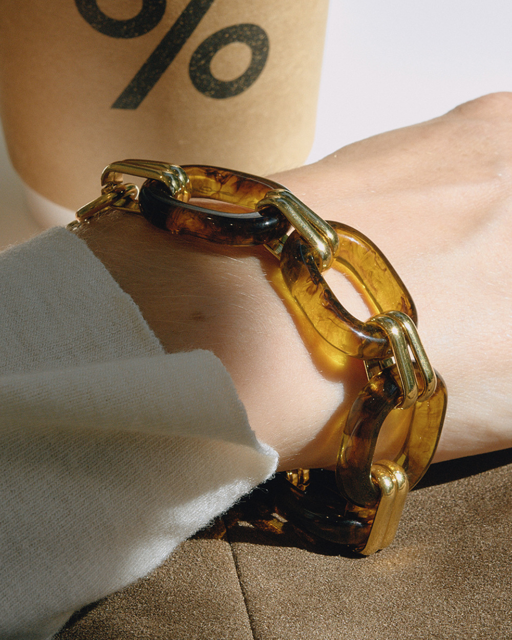 Tortoise Link Chunky Chain Bracelet