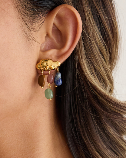 Rainbow Cloud Gemstone Earrings