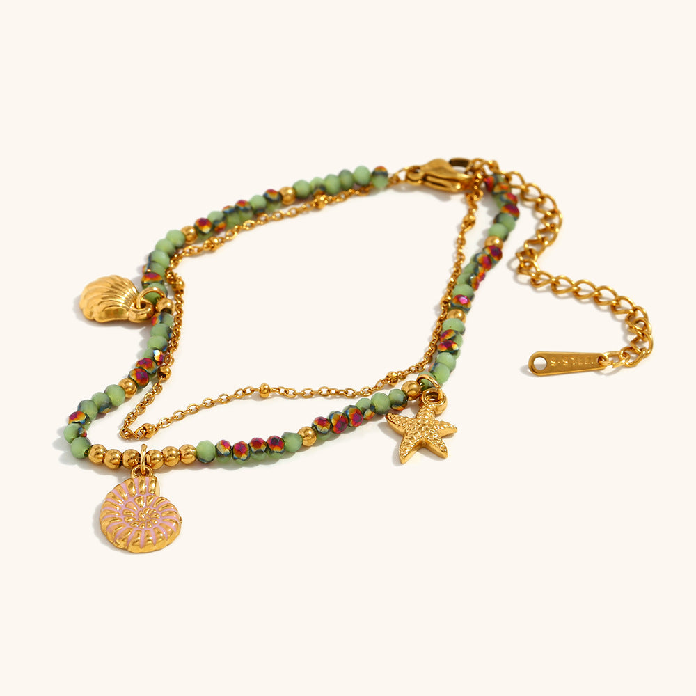 Tropical Tide Beaded Bracelet