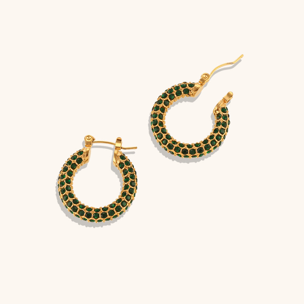 Luxe Pavé Hoop Earrings