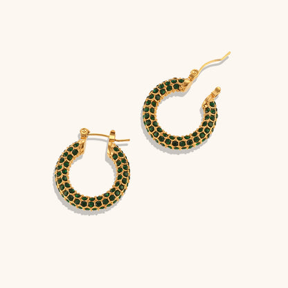 Luxe Pavé Hoop Earrings