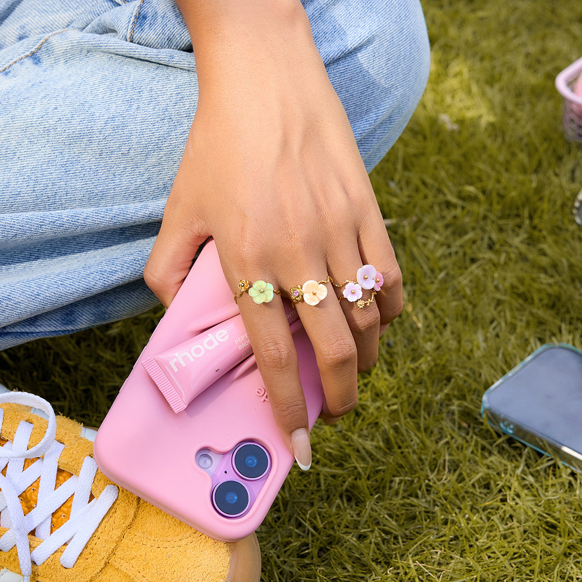 Duo Blossom Adjustable Ring