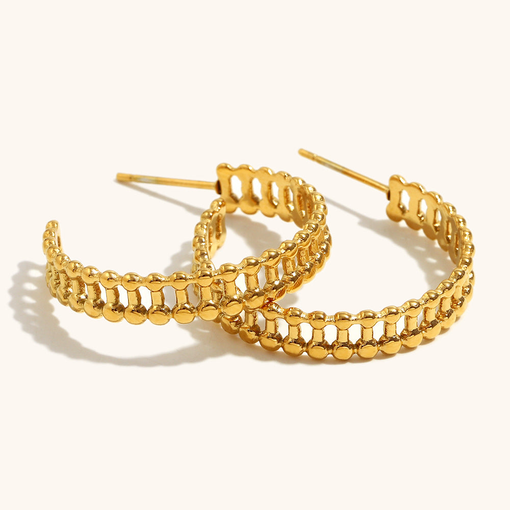 Celeste Beaded Hoop Earrings