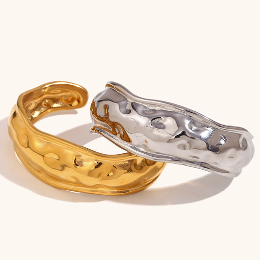 Hammered Texture Cuff Bracelet