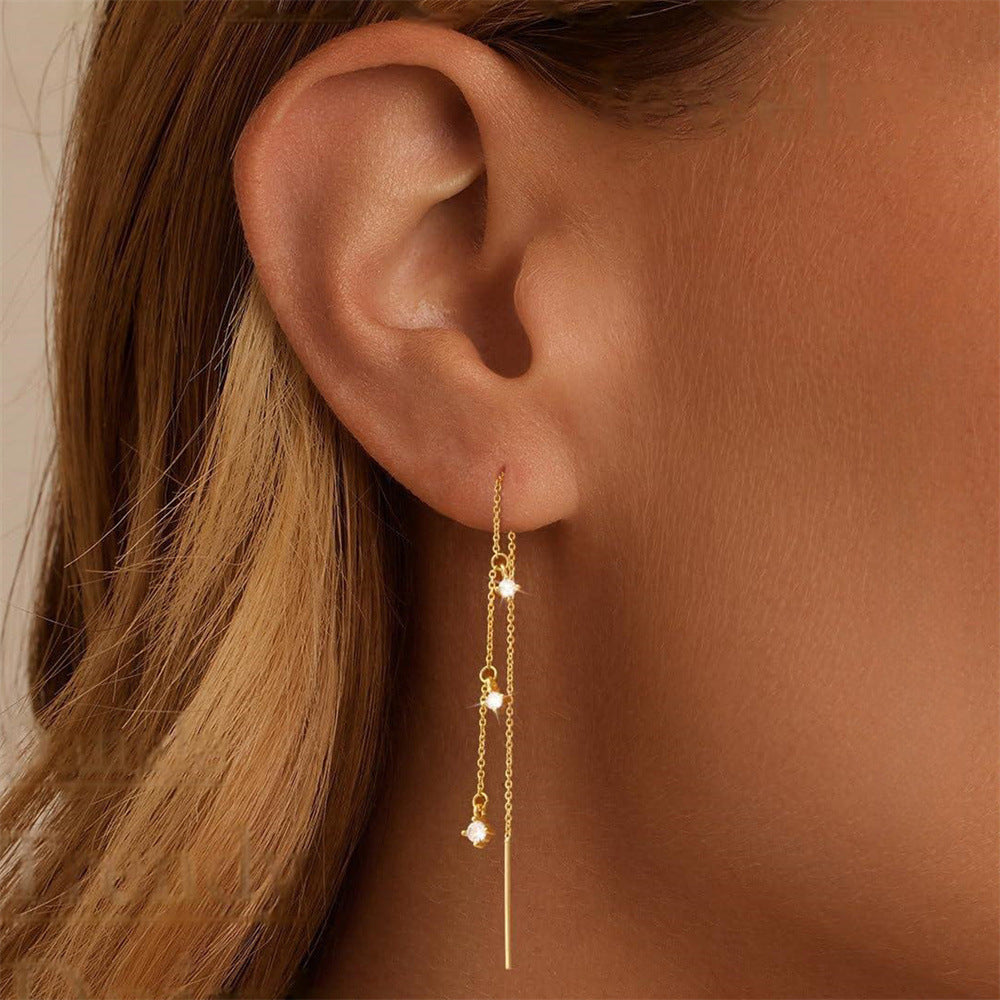 Celestia Drizzle Threader Earrings