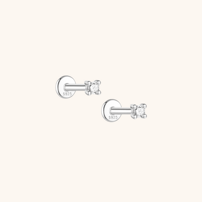 Moissanite Square Stud Earrings (2mm)