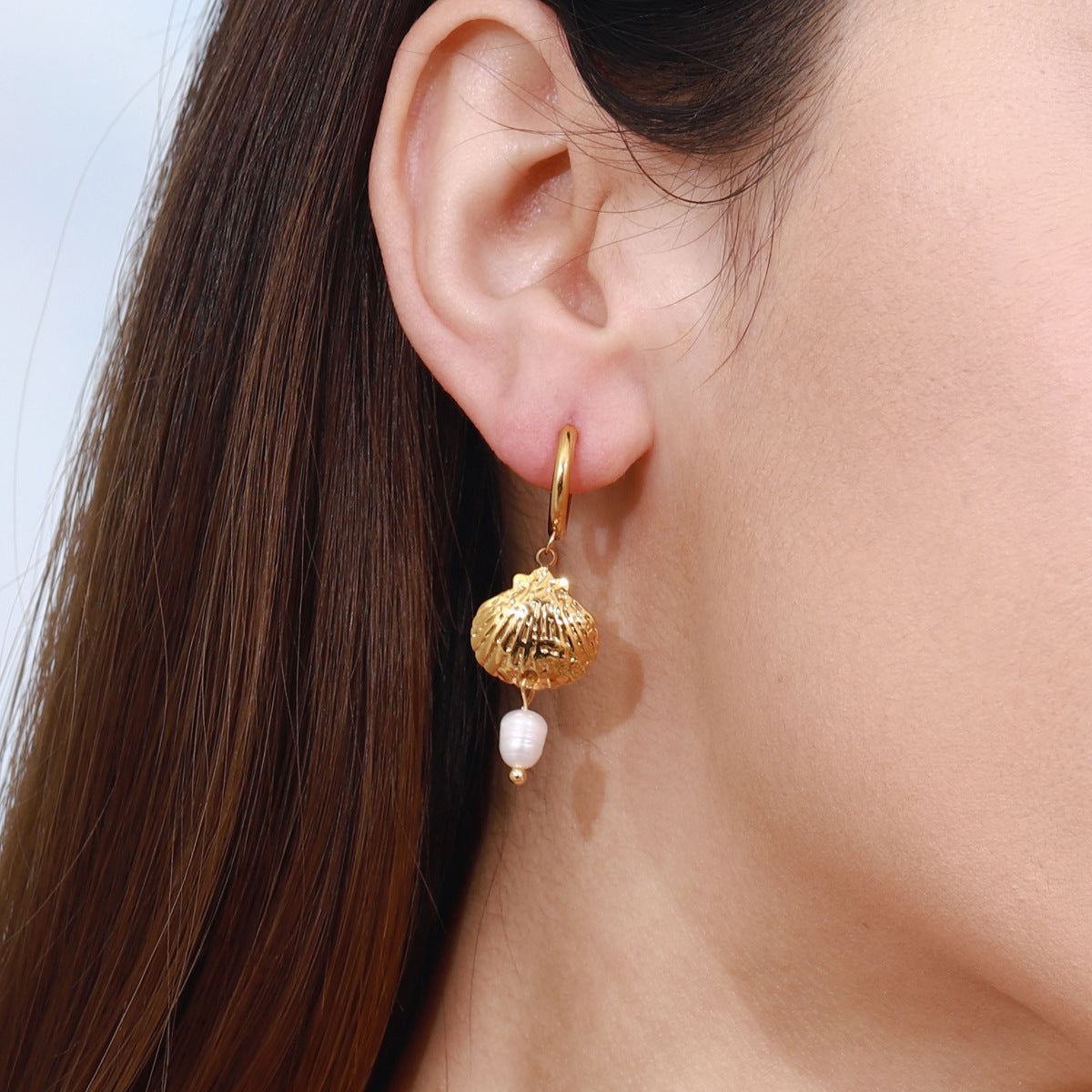 Ocean Muse Shell & Pearl Earrings