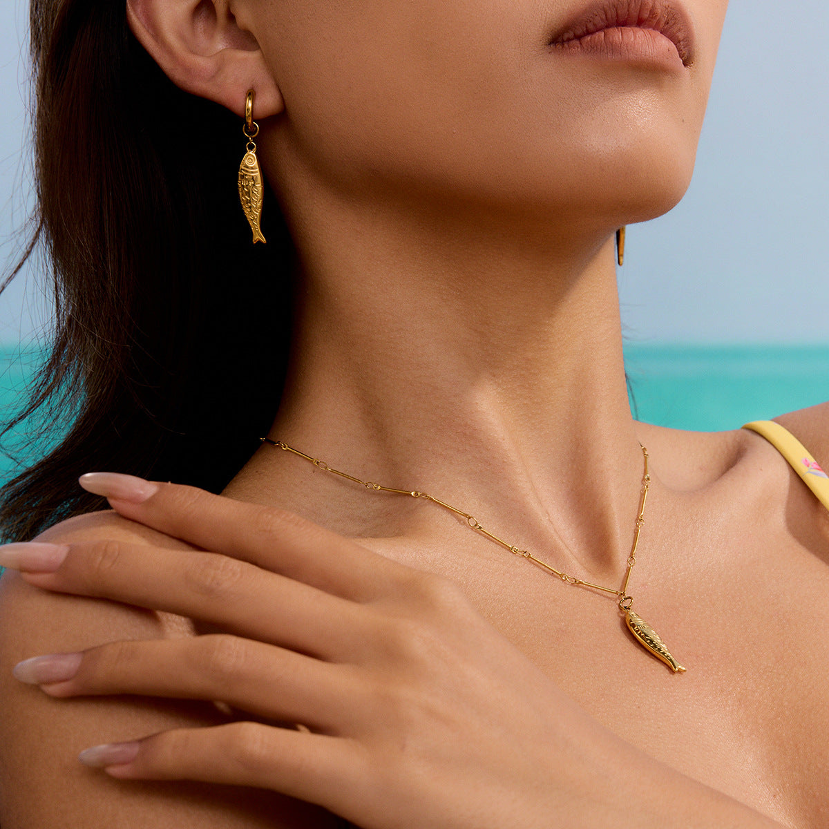 Golden Tides Sardine Necklace