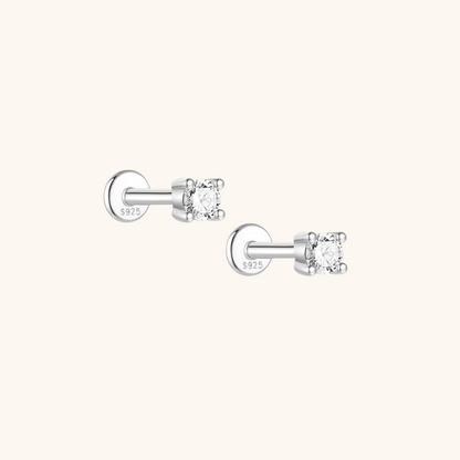 Moissanite Square Stud Earrings (3mm)