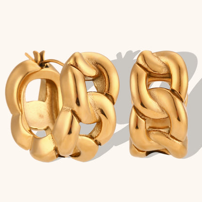Bold Braided Hoop Earrings