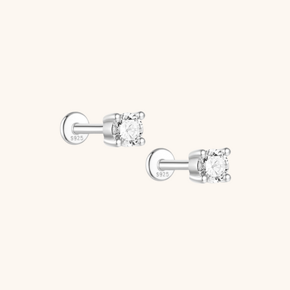 Moissanite Square Stud Earrings (4mm)