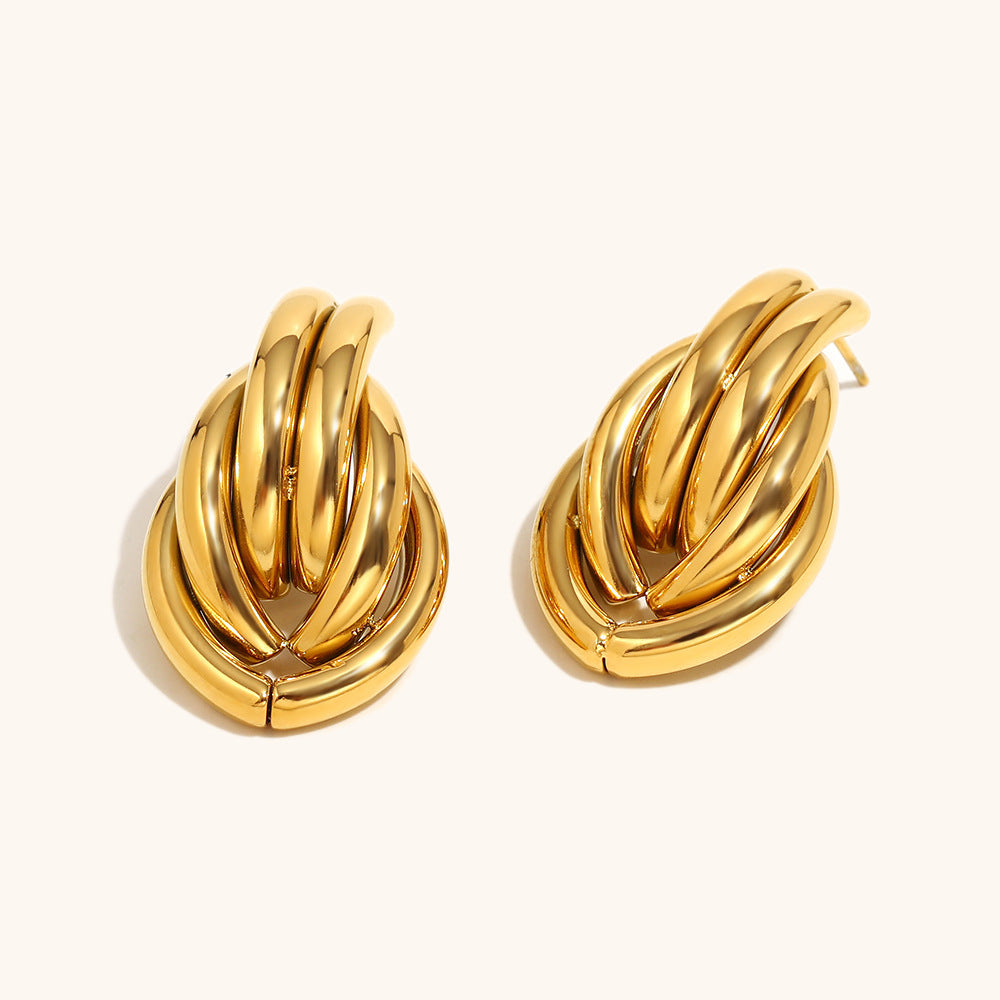 Eterna Knot Hoop Earrings