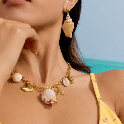Sirena Spiral Seashell Earrings