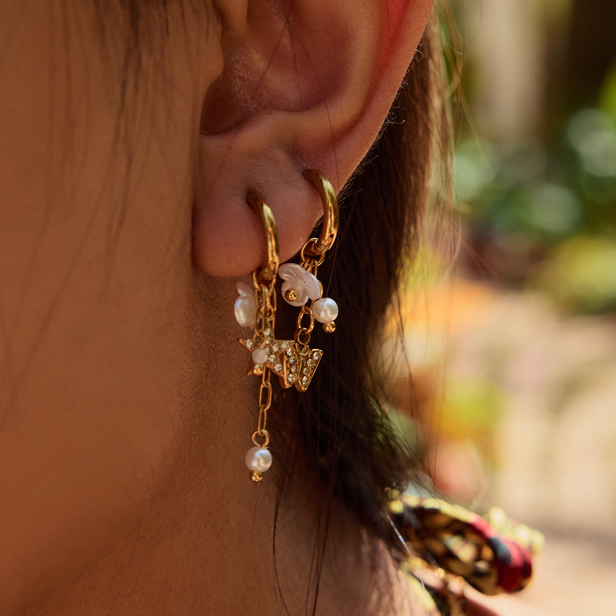 Starlit Bloom Drop Earrings