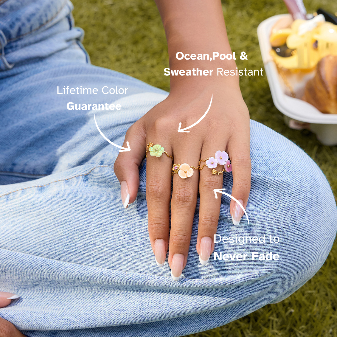 Duo Blossom Adjustable Ring