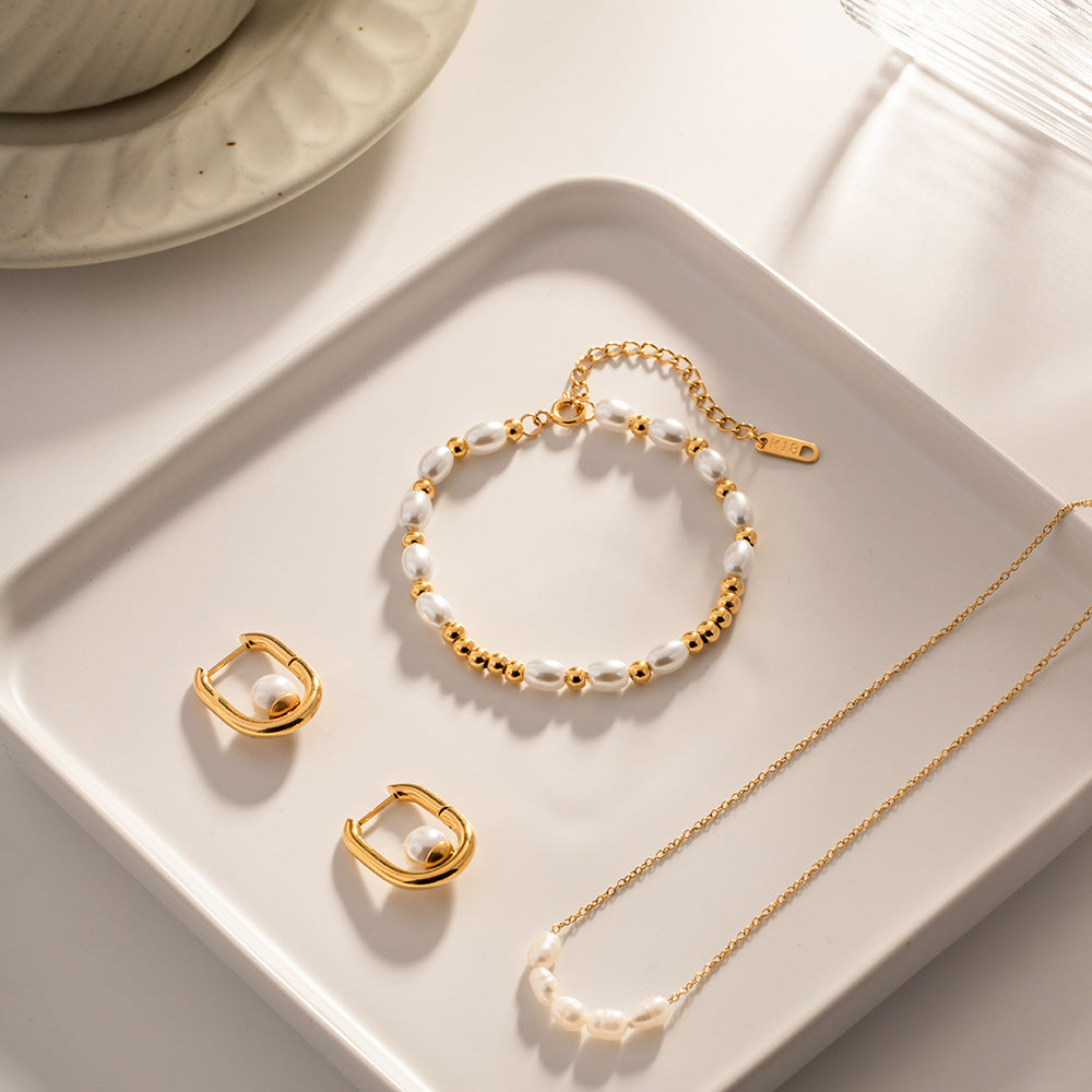 Golden Pearl Harmony Bracelet