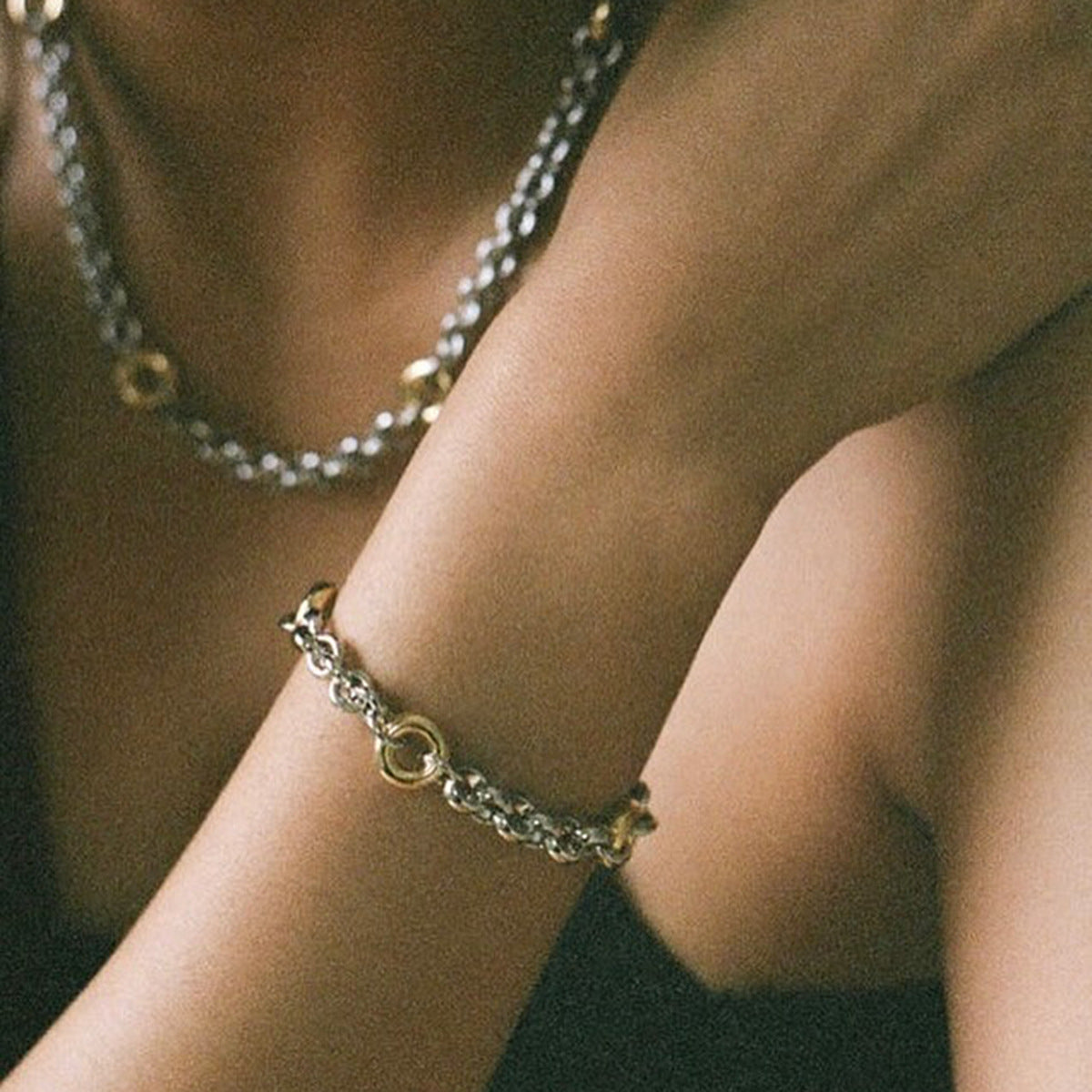 Duo Chain Toggle Bracelet