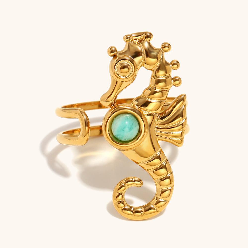 Seahorse Serenity Ring