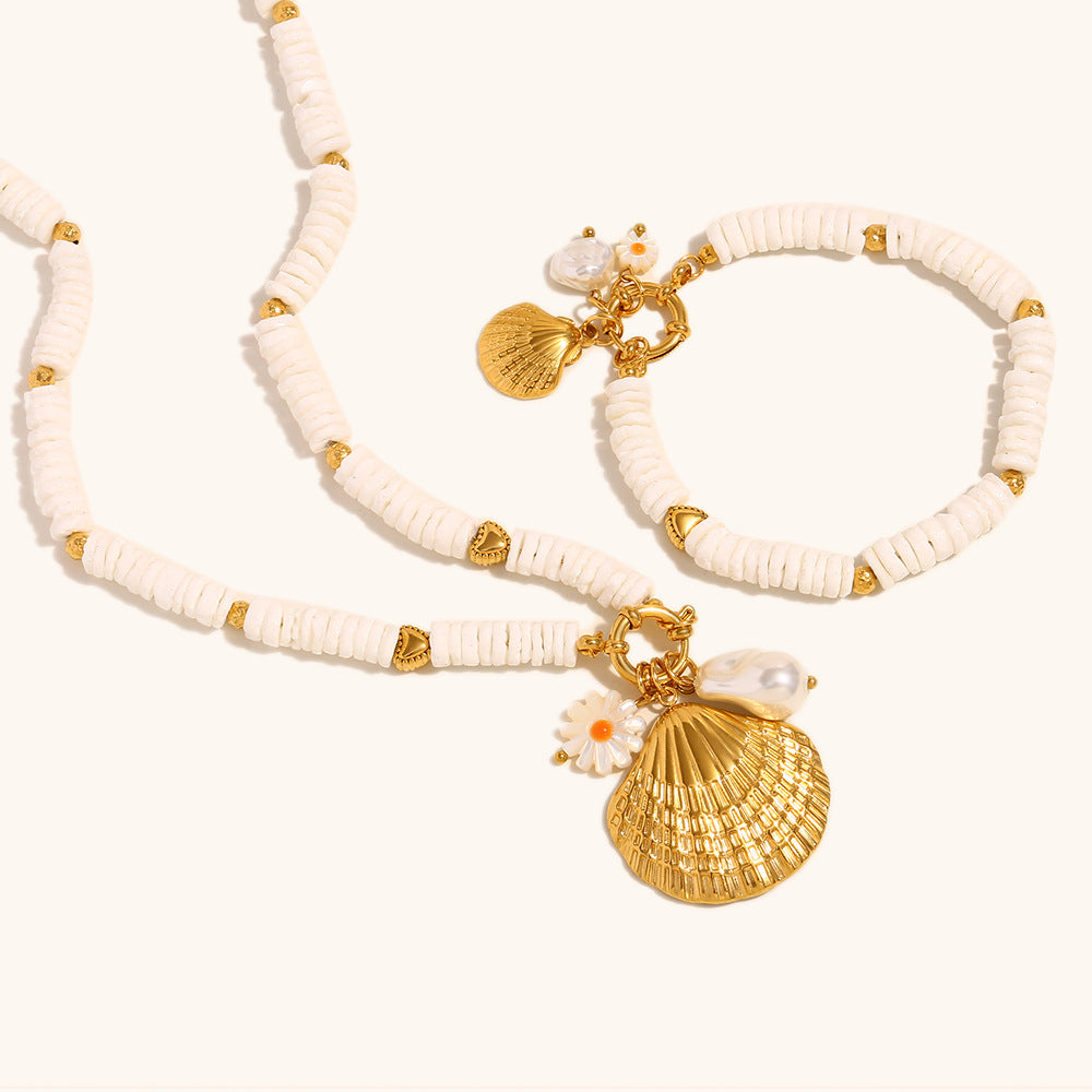 Golden Tide Shell Necklace