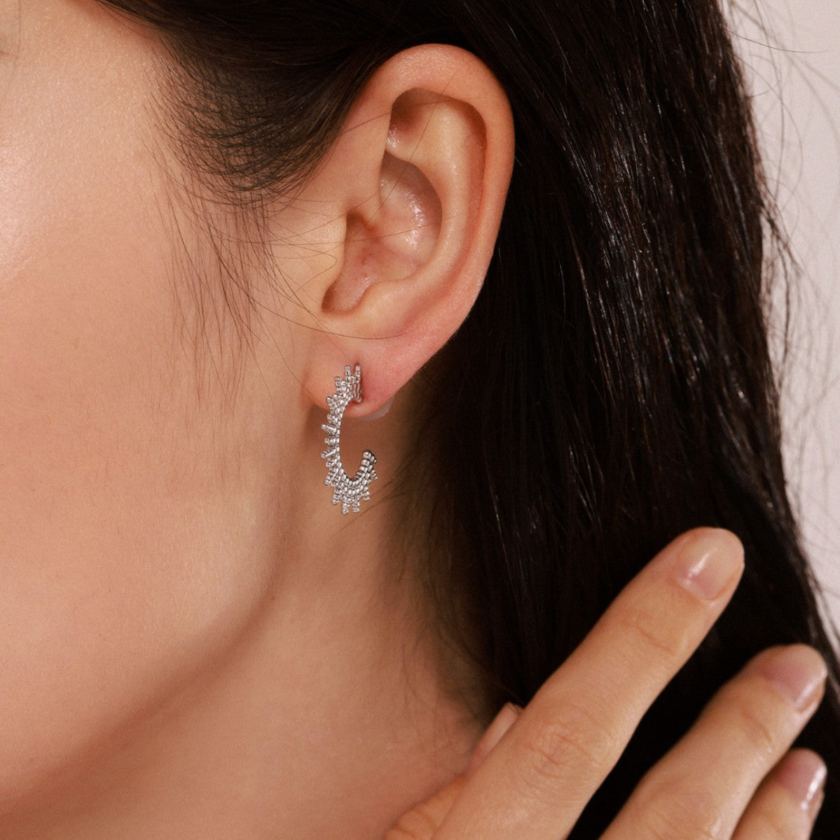 Sunburst Hoop Earrings