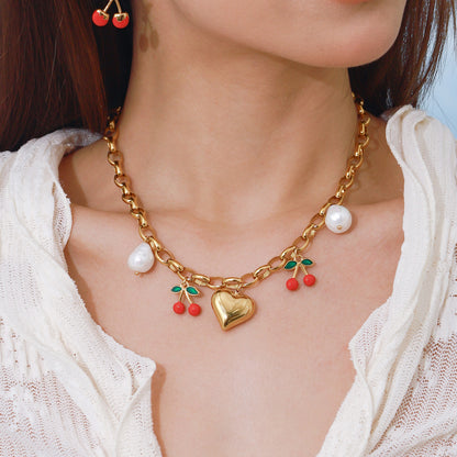 Cherry Love Charm Necklace