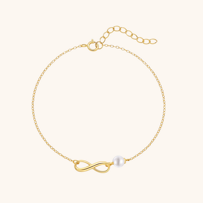 Infinity & Pearl Charm Bracelet