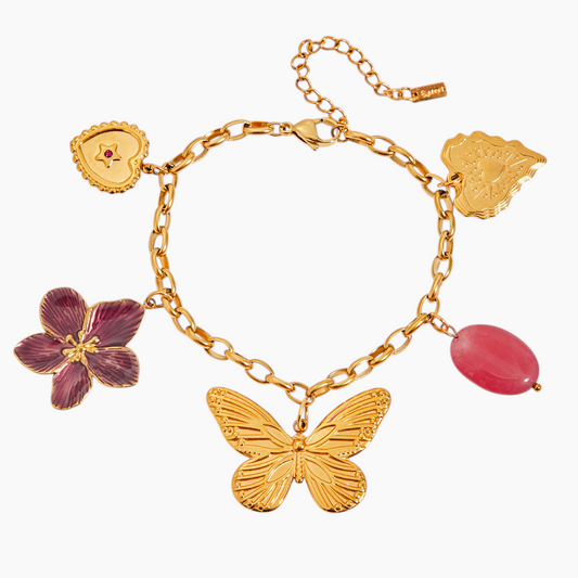 Butterfly Garden Charm Bracelet