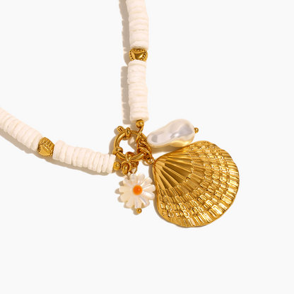 Golden Tide Shell Necklace