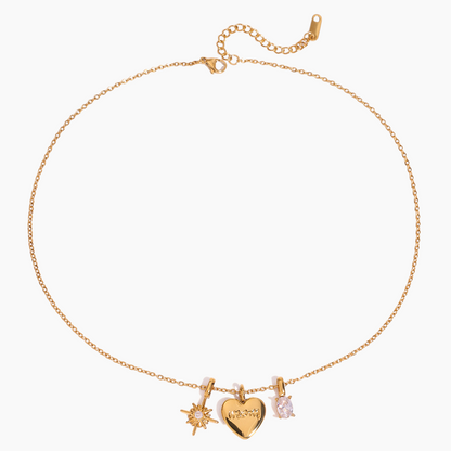 Trio Shine Charm Necklace