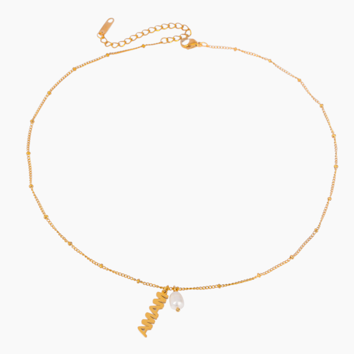 Ripple Pearl Drop Necklace