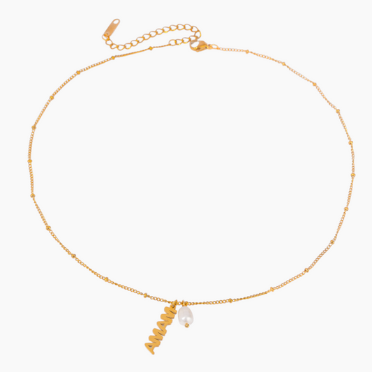 Ripple Pearl Drop Necklace