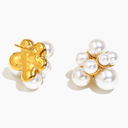 Pearl Bubble Cluster Earrings