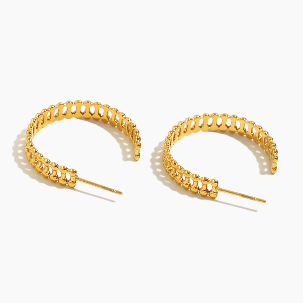Celeste Beaded Hoop Earrings
