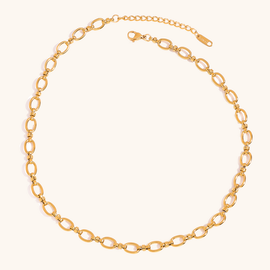 Golden Current Chain Necklace