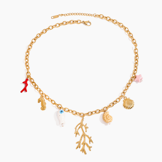 Coral Sea Dream Charm Necklace