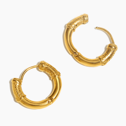 Baroque Swirl Hoop Earrings