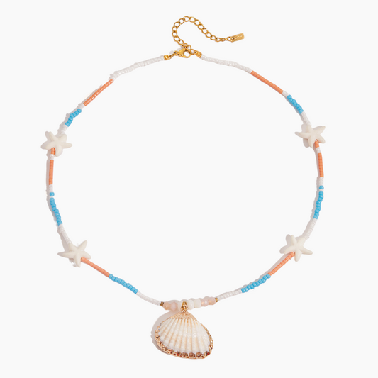 Seaside Shell Bead Necklace