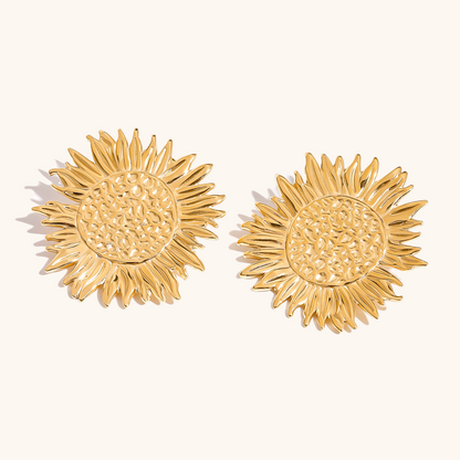 Golden Sunburst Earrings